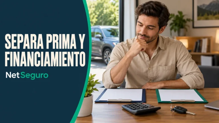Hombre revisando dos carpetas de pago junto a una calculadora y llaves.