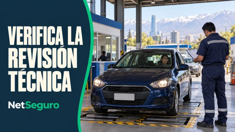 Técnico revisando una lista junto a un auto azul en una planta de inspección.